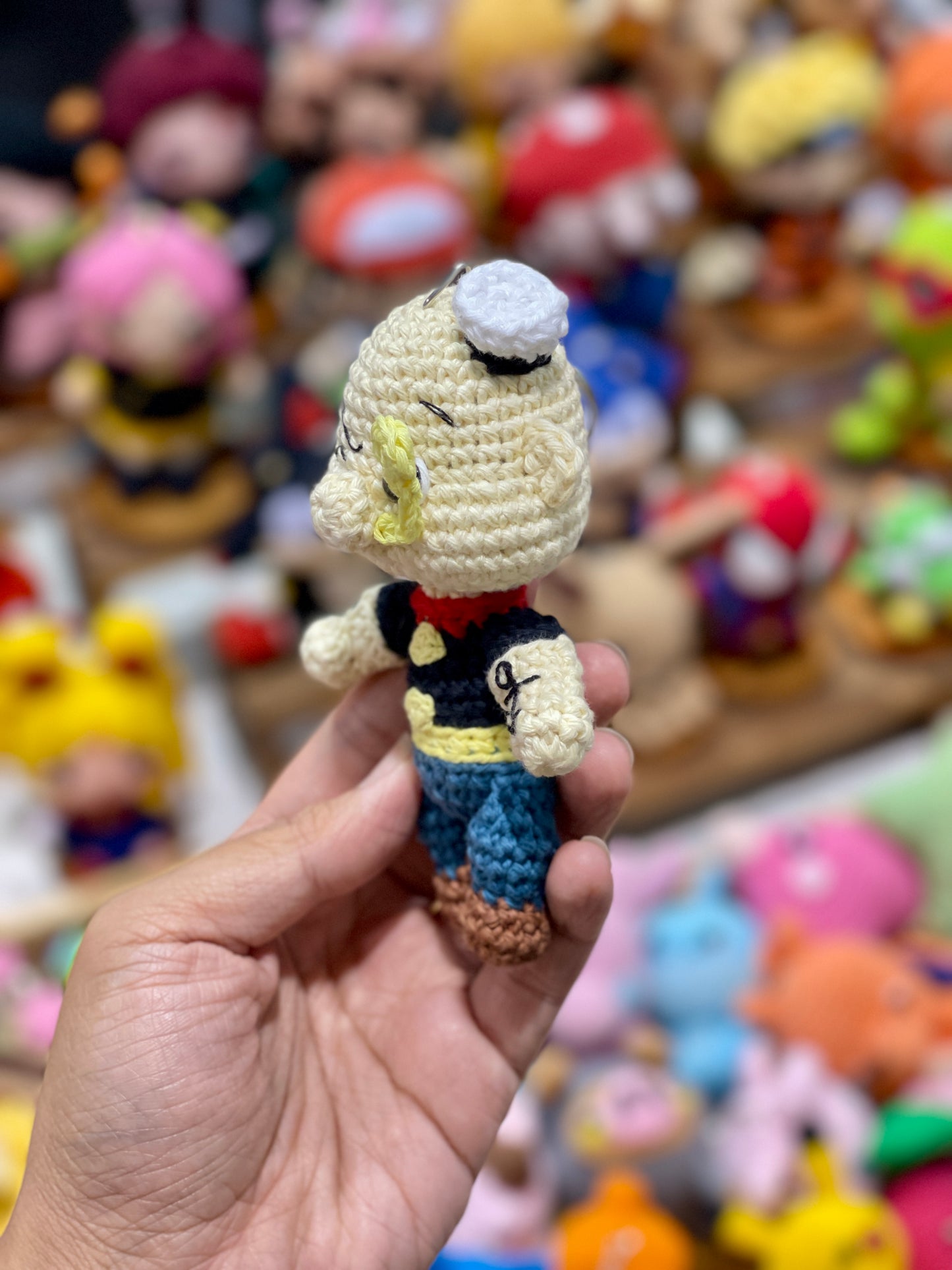 Popeye Crochet Keychain
