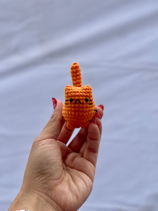 Walking Cat with Cute Butt Crochet Keychain