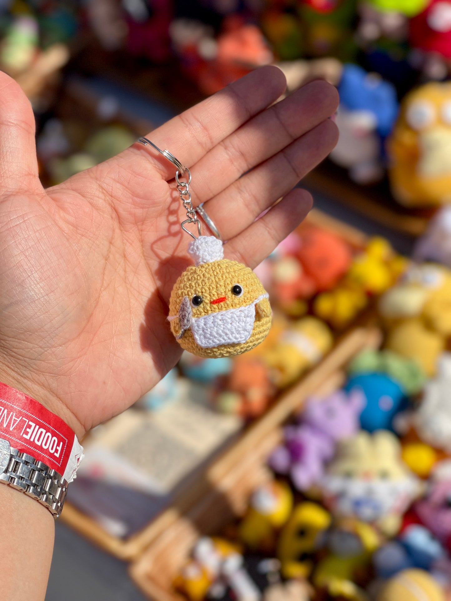 Chick Chef Crochet Keychain