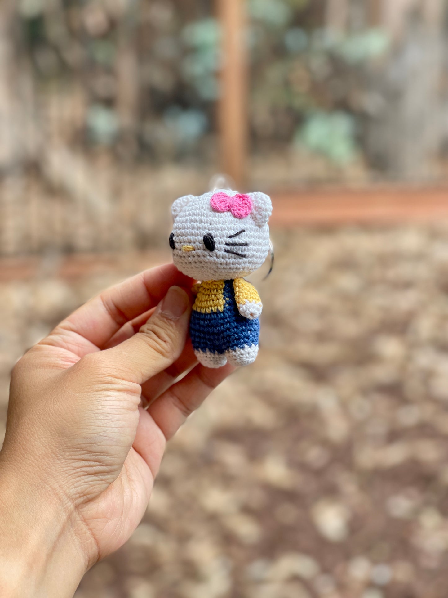 Small Hello Kitty Crochet Keychain