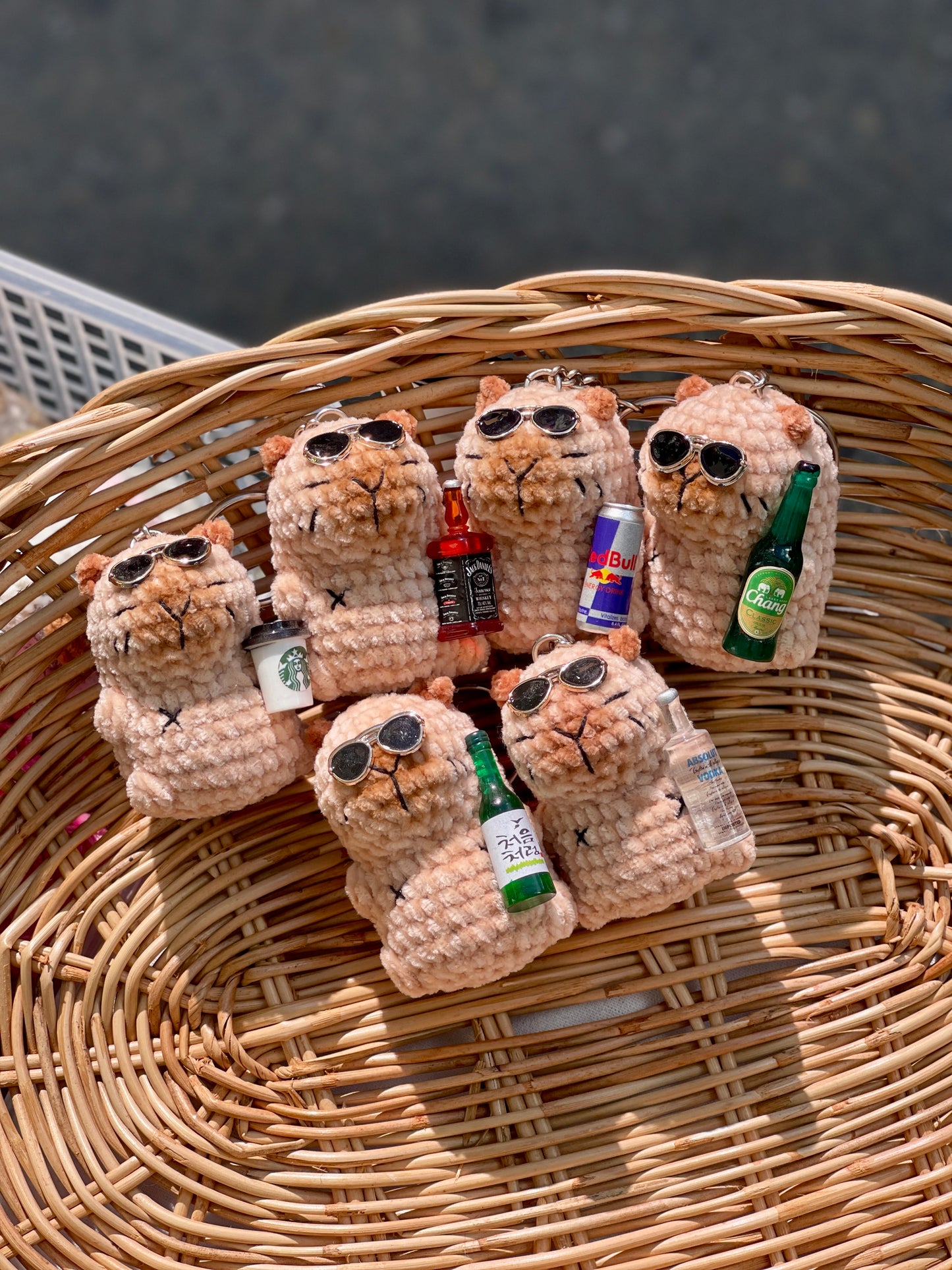 Cool Capybara Crochet Keychain