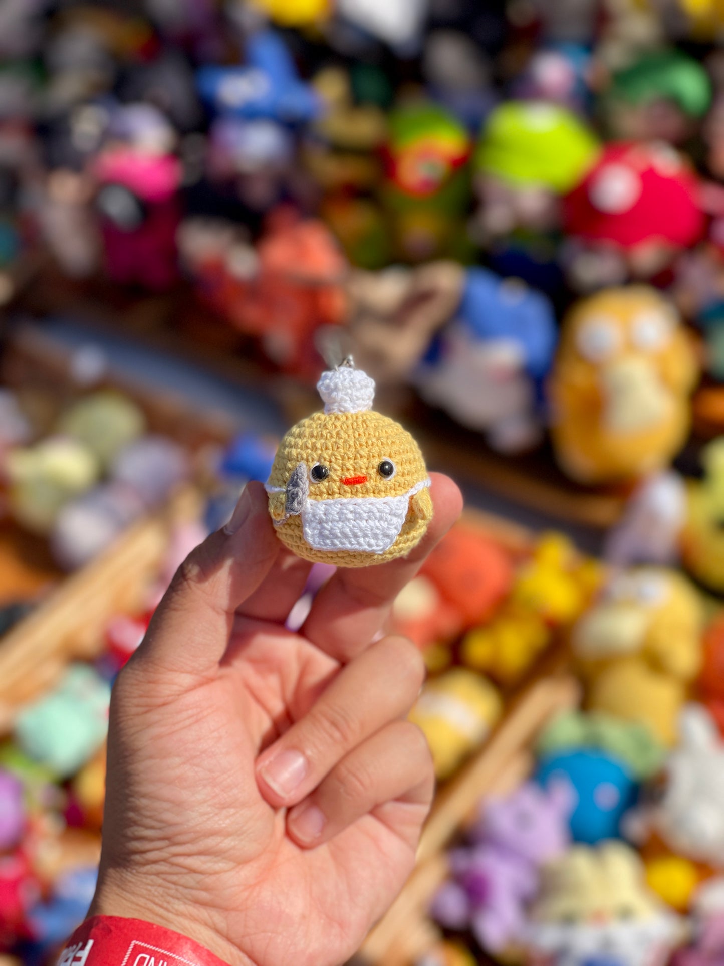 Chick Chef Crochet Keychain