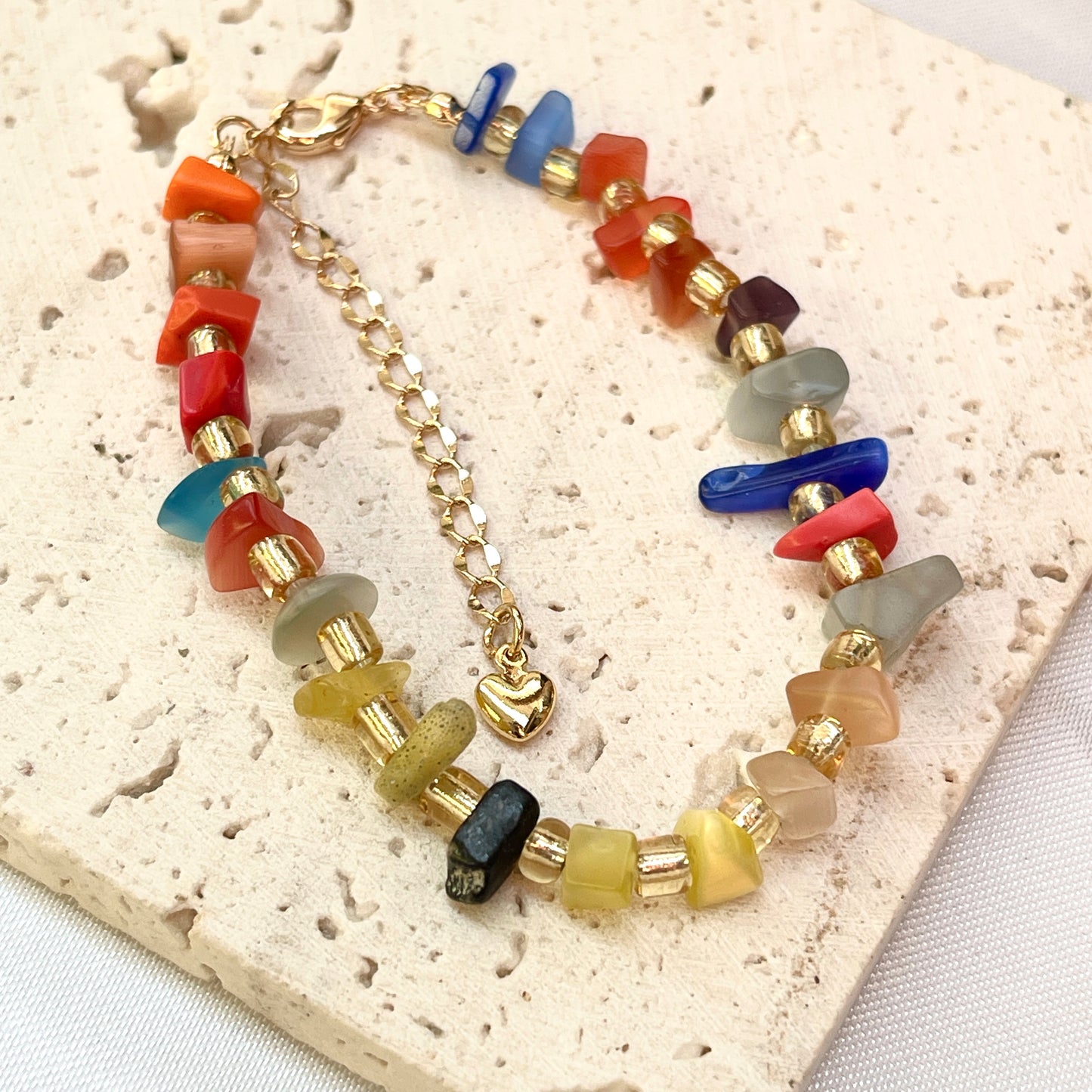 Colorful Chip Stone Bracelet