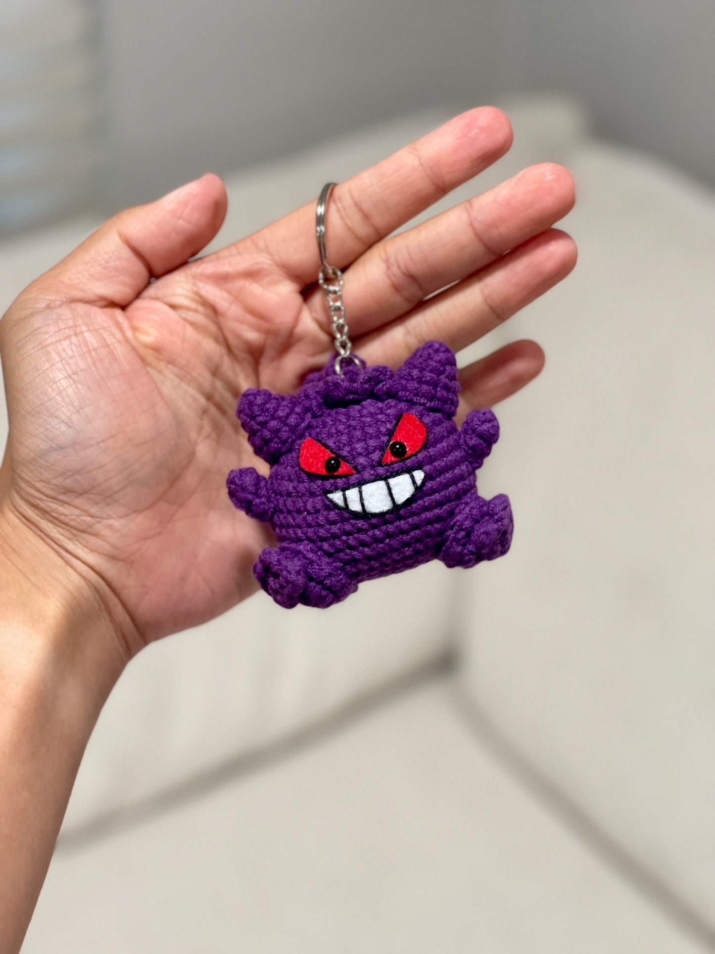 Gengar Pokemon Crochet Keychain