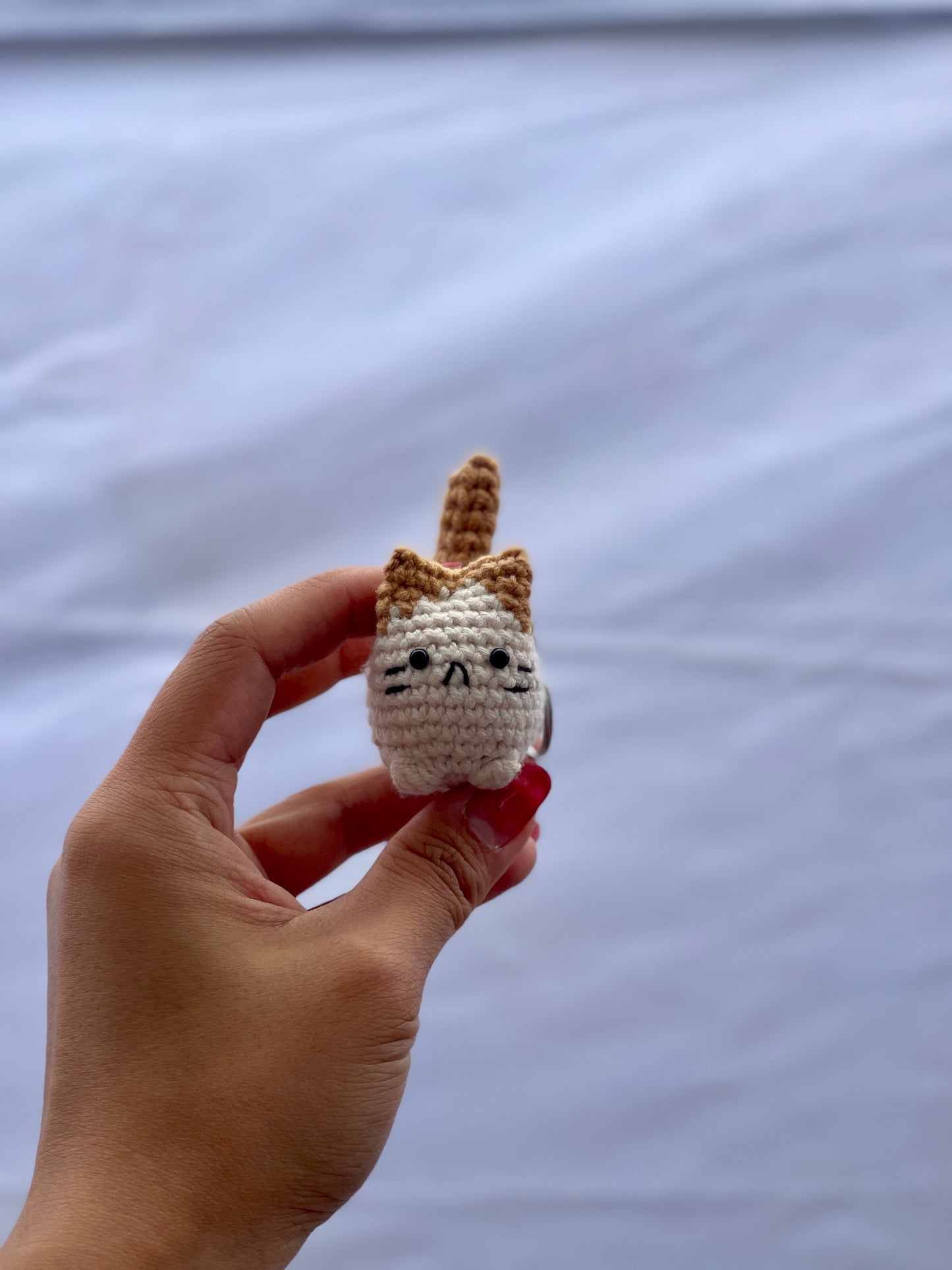 Walking Cat with Cute Butt Crochet Keychain