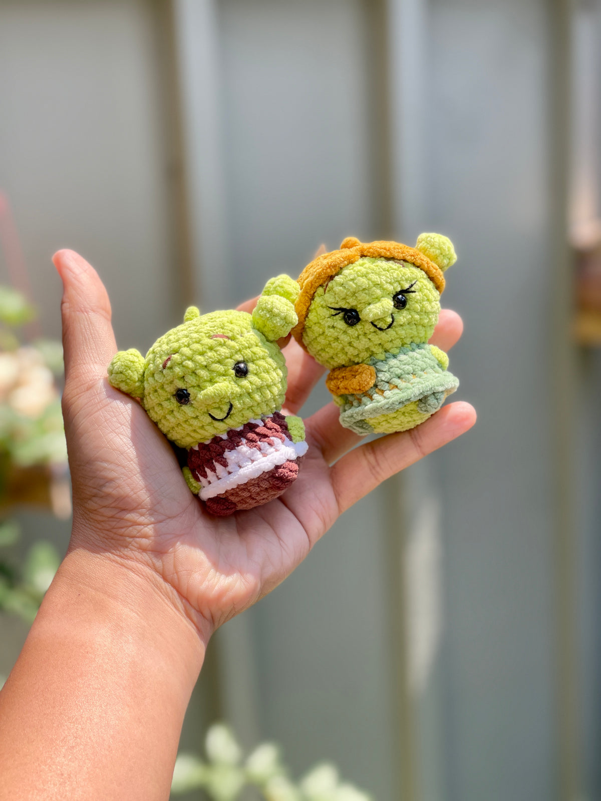 Chibi Shrek Crochet Keychain