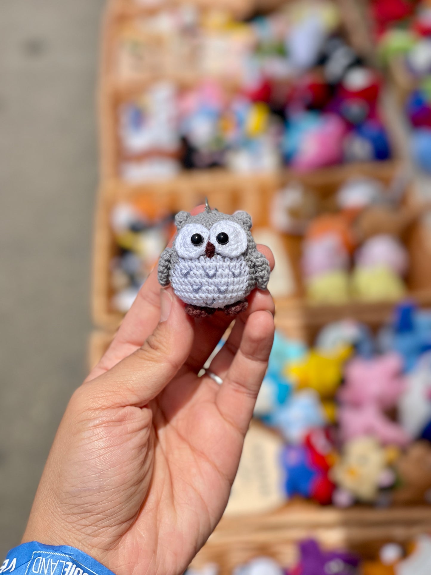Baby Owl Crochet Keychain
