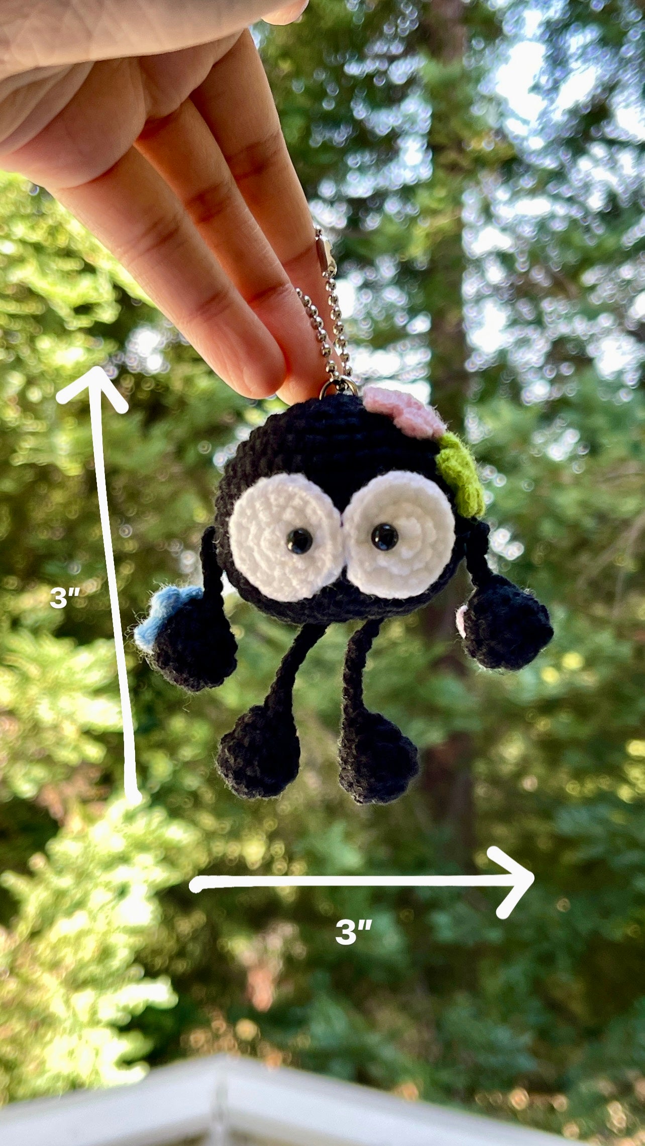 Soot Sprite Crochet Keychain