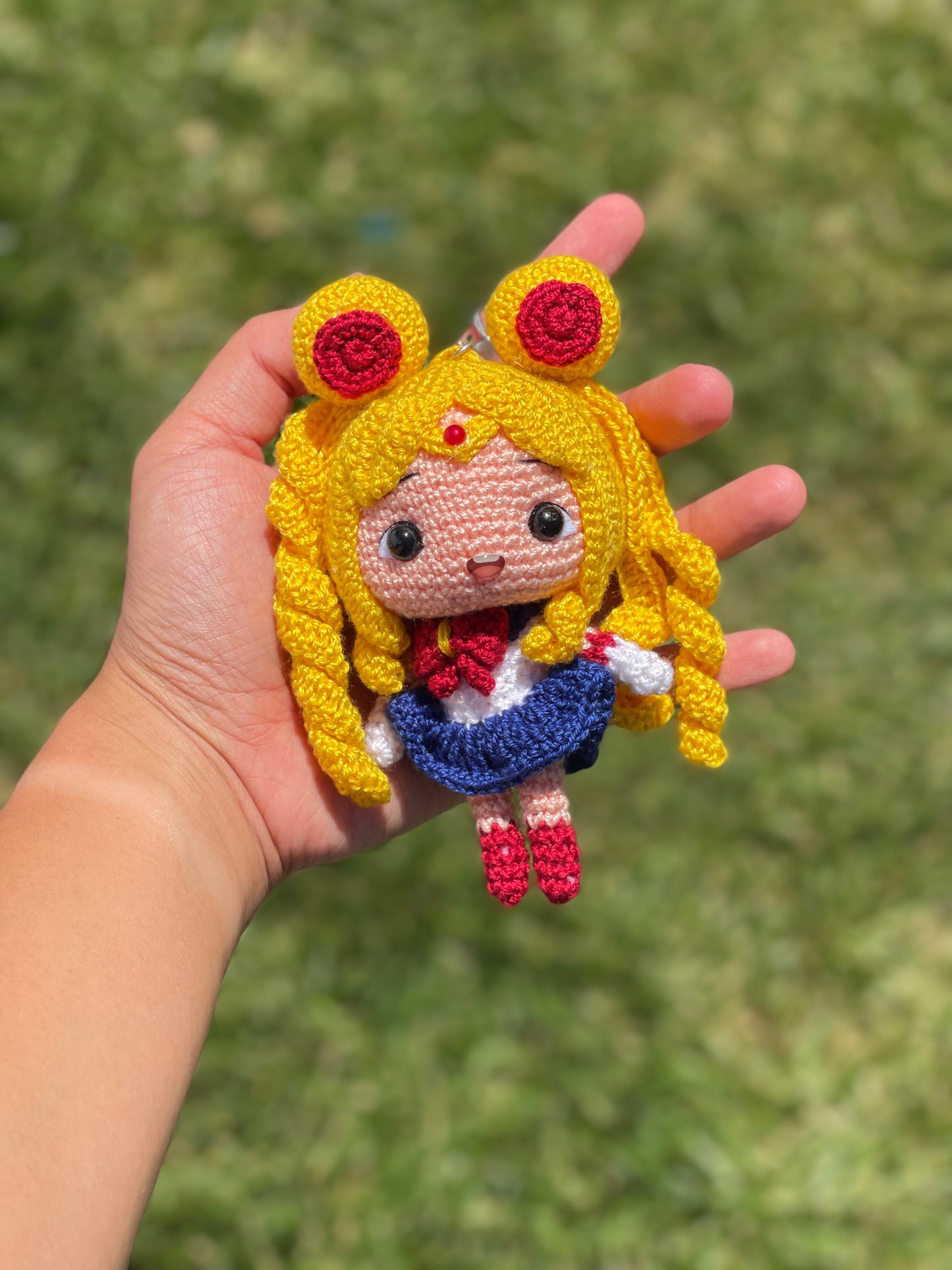 Magical Warrior Crochet Keychain
