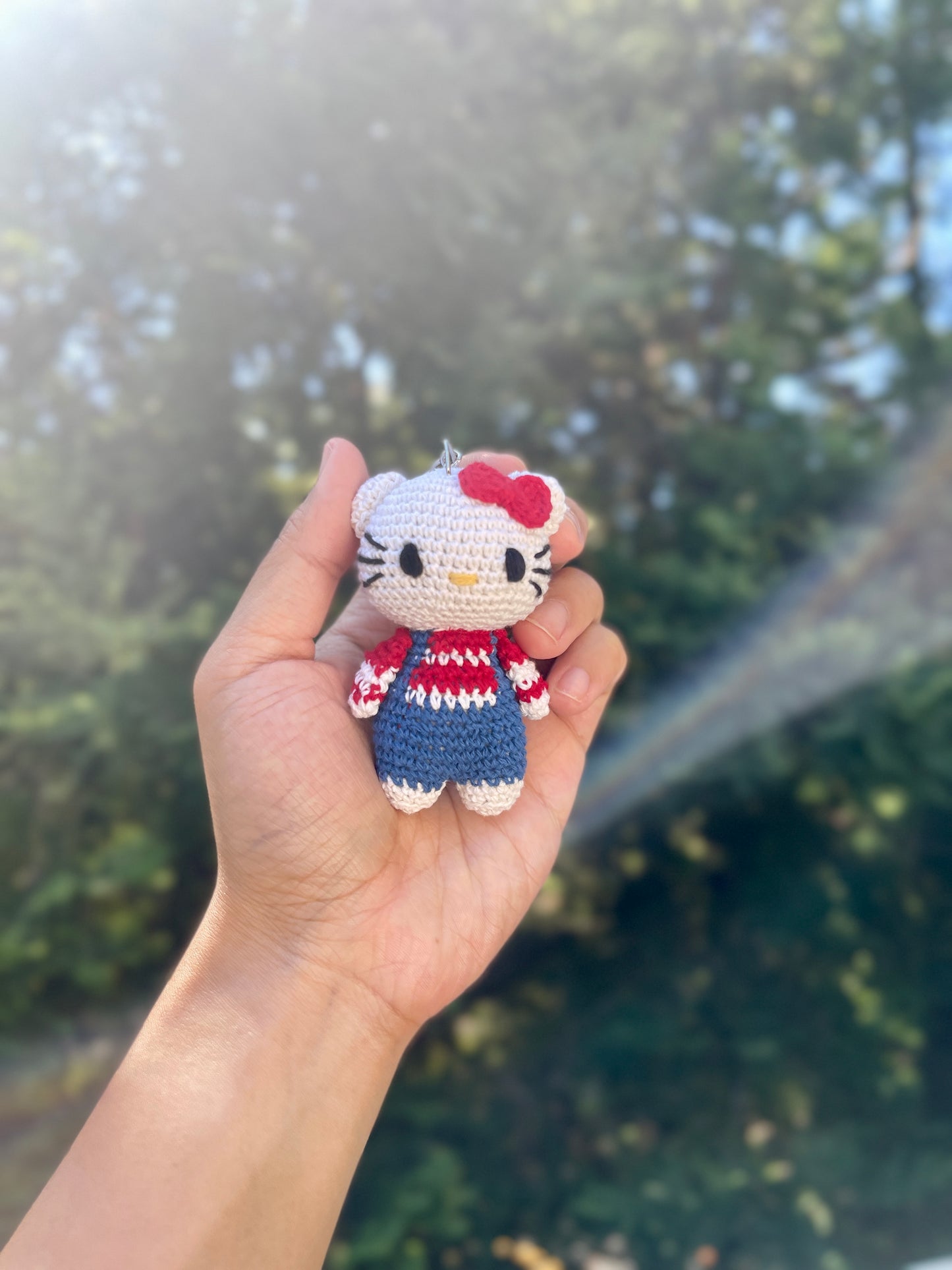 Small Hello Kitty Crochet Keychain