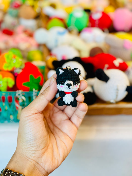 Shiba Inu Dog Crochet Keychain