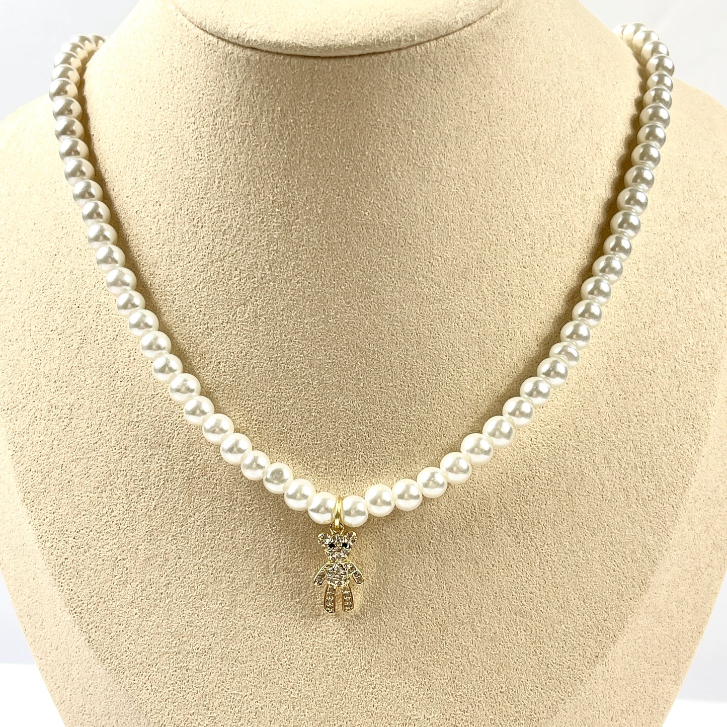 Pearl Bead with Cute Charm Necklace