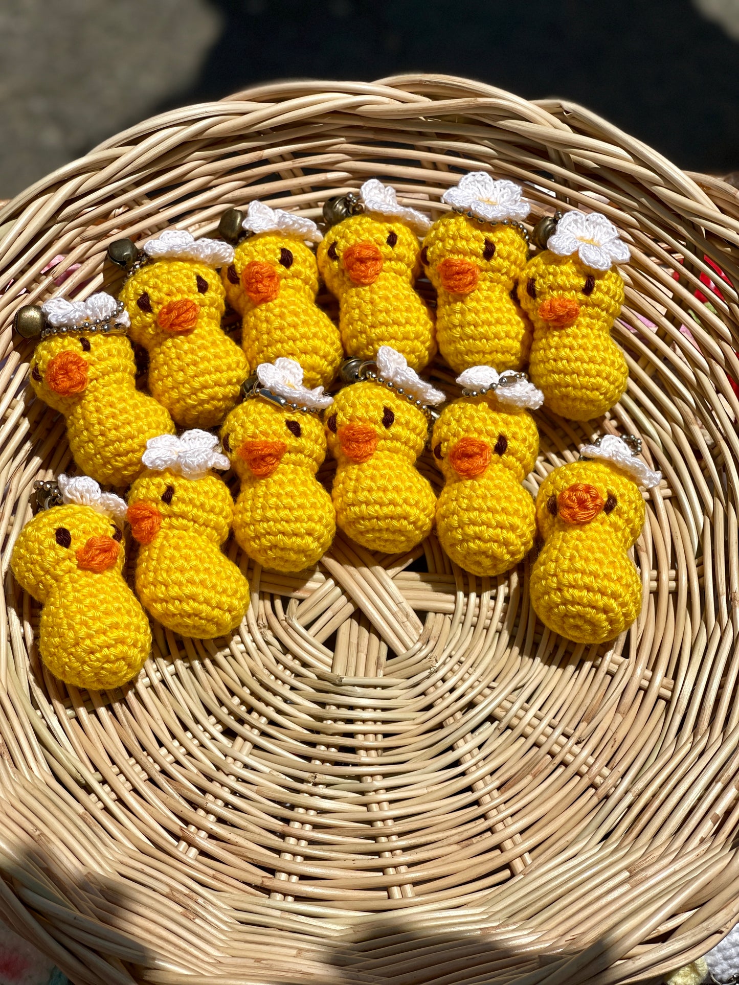 Daisy Ducky Crochet Keychain