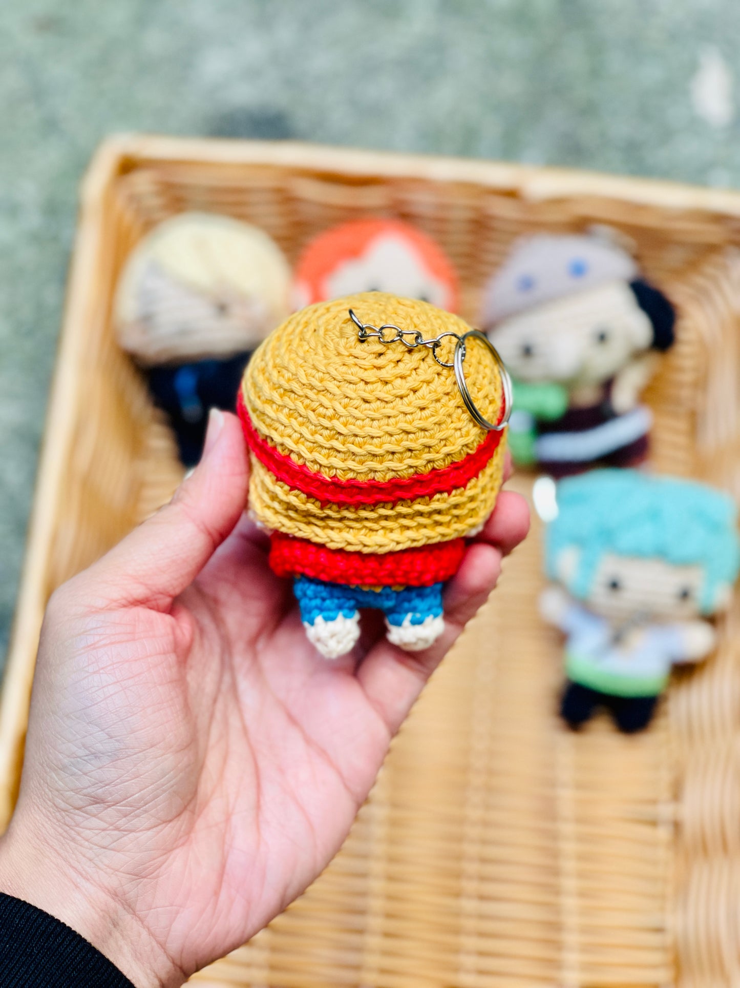 Small One Piece Collection Crochet Keychain