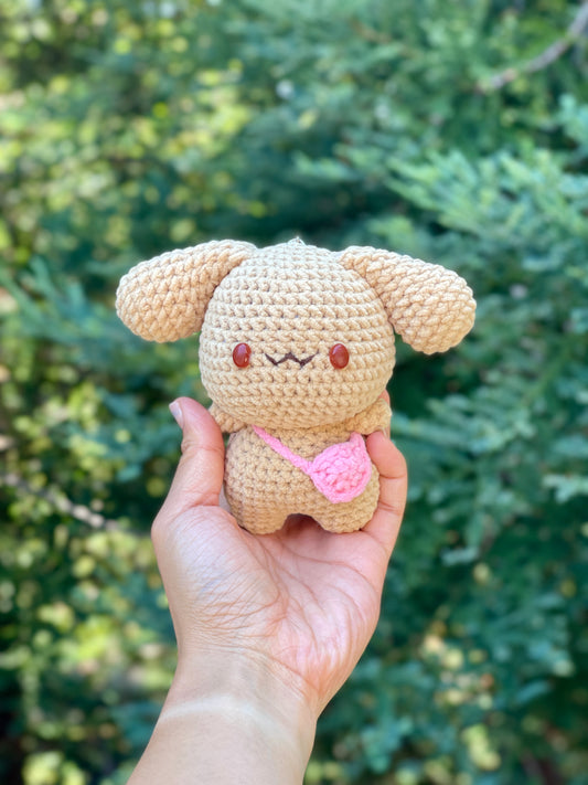 Mocha Crochet Doll Keychain