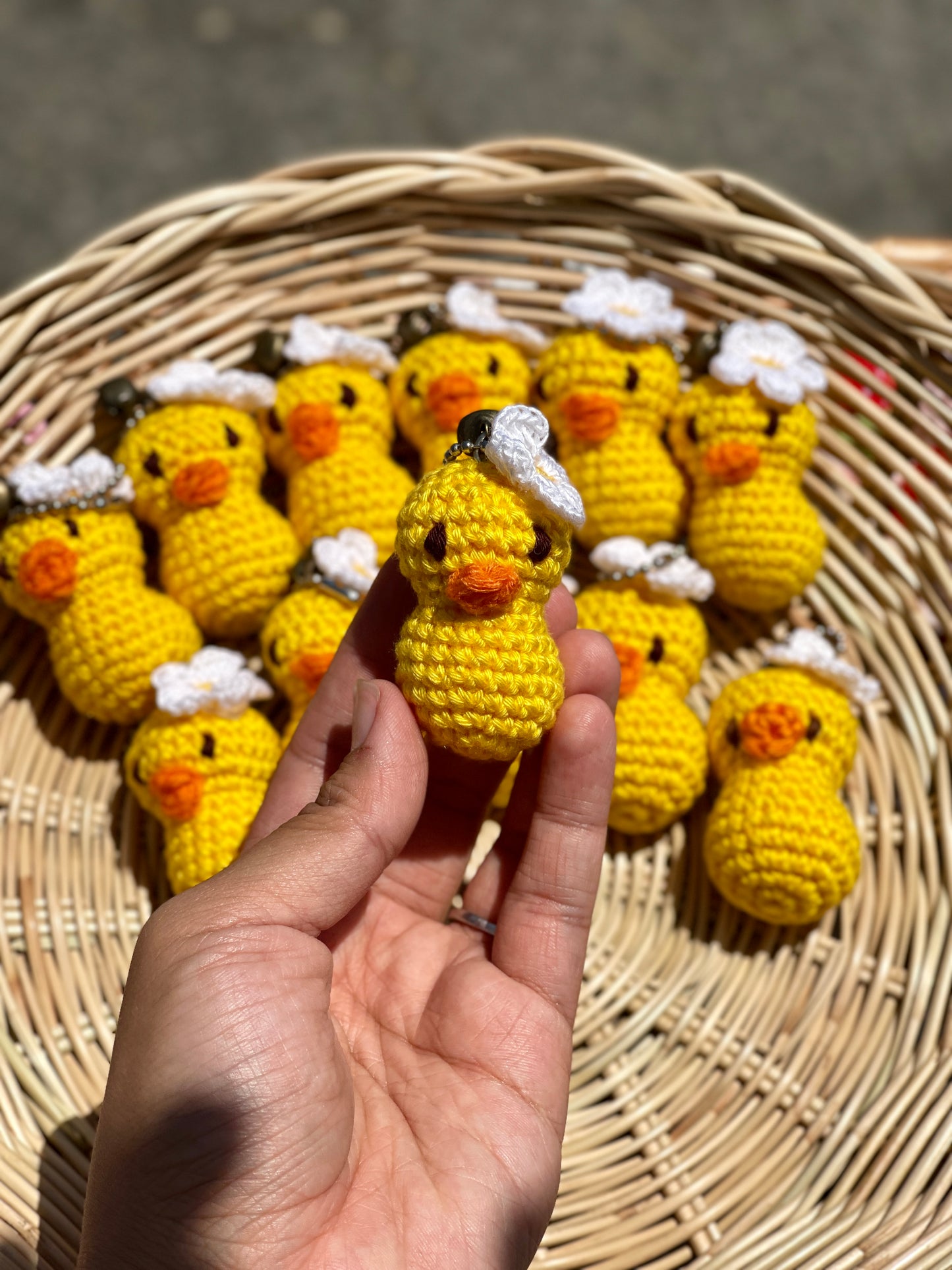 Daisy Ducky Crochet Keychain