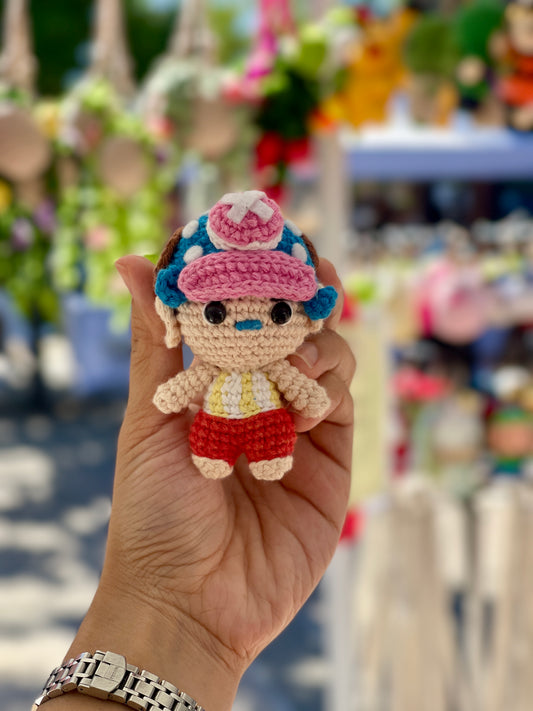 Chopper One Piece Crochet Doll Keychain