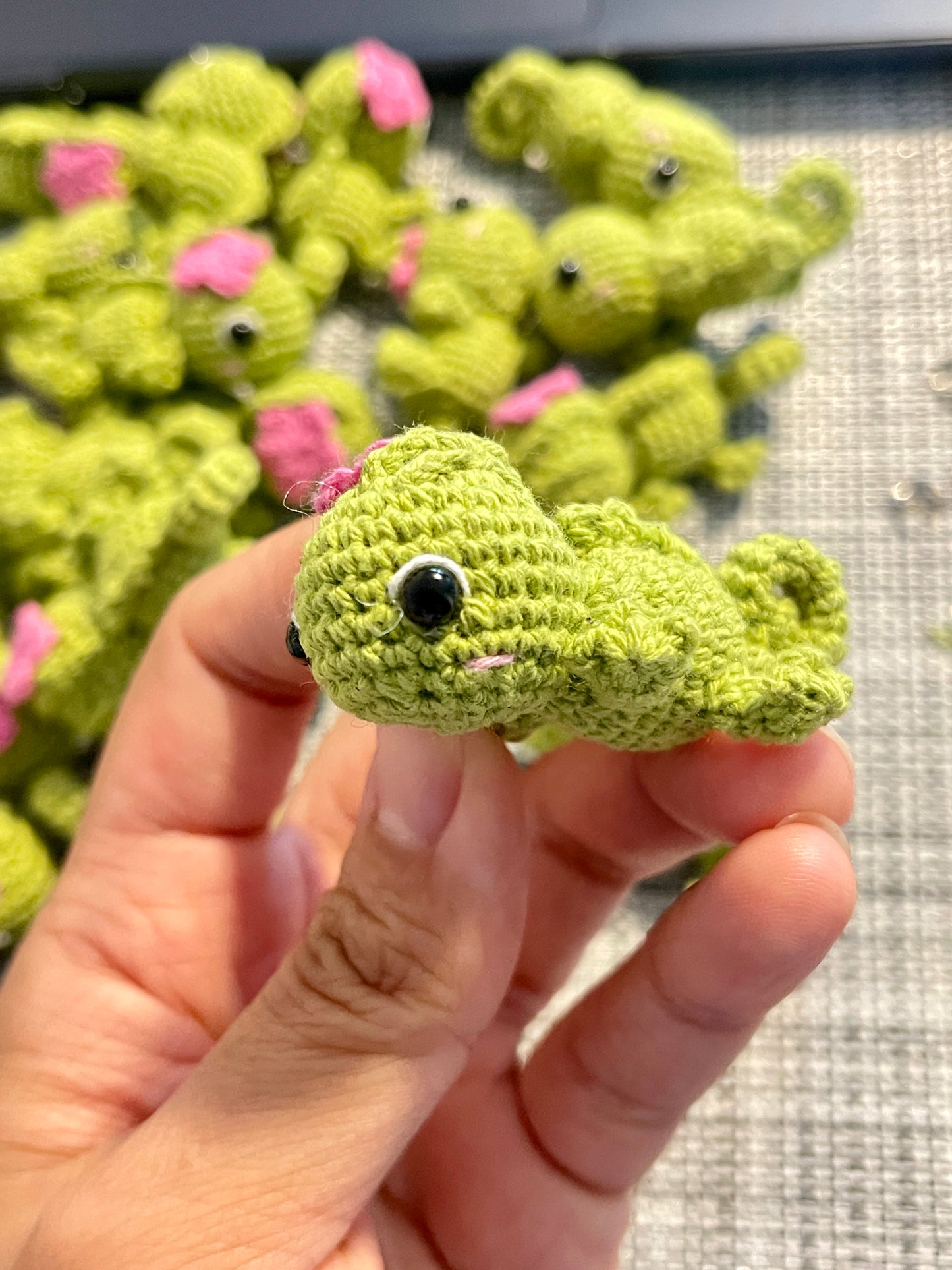 Chameleon “AKA Pascal” Crochet Keychain