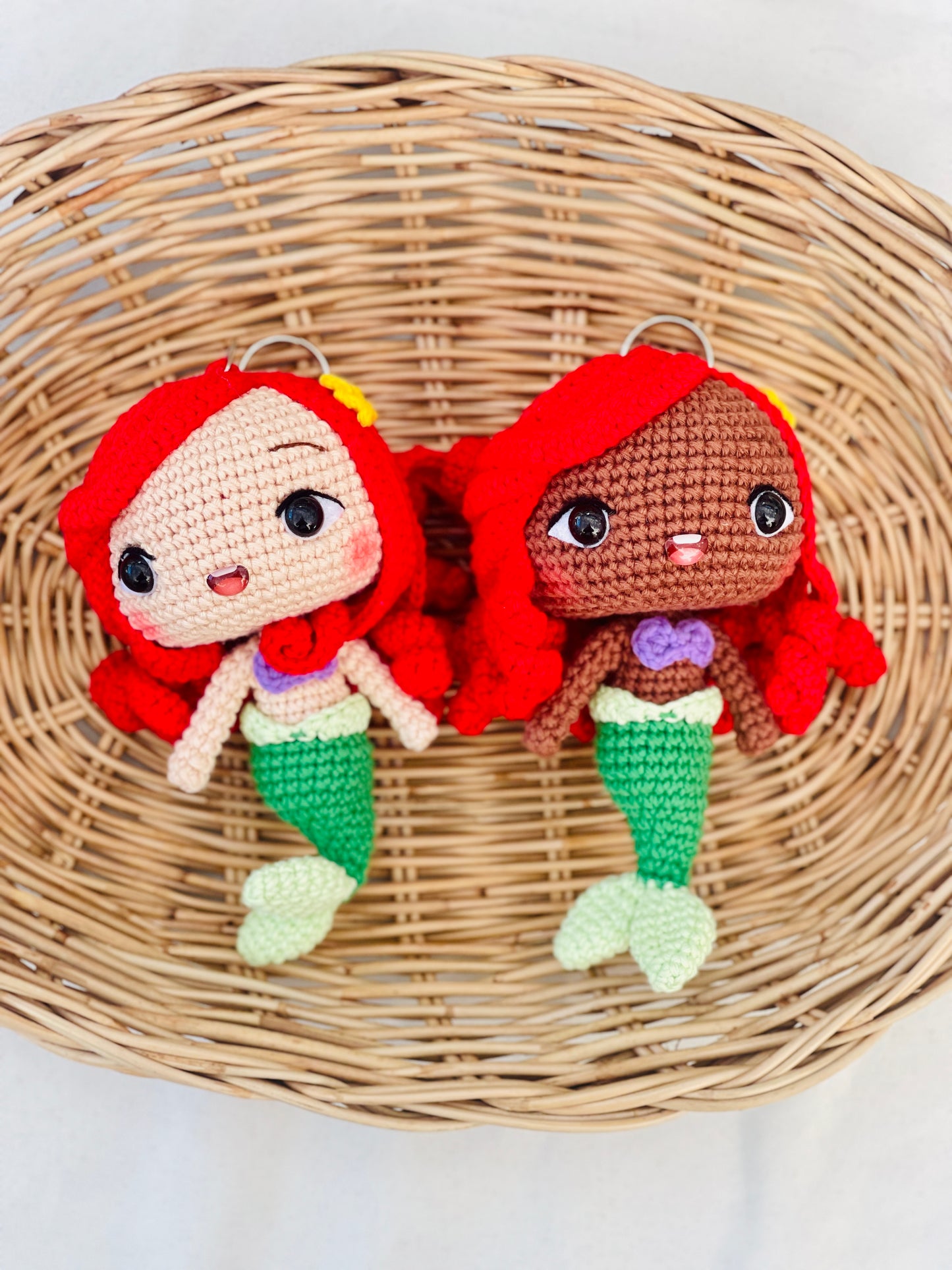 Big Mermaid Crochet Keychain