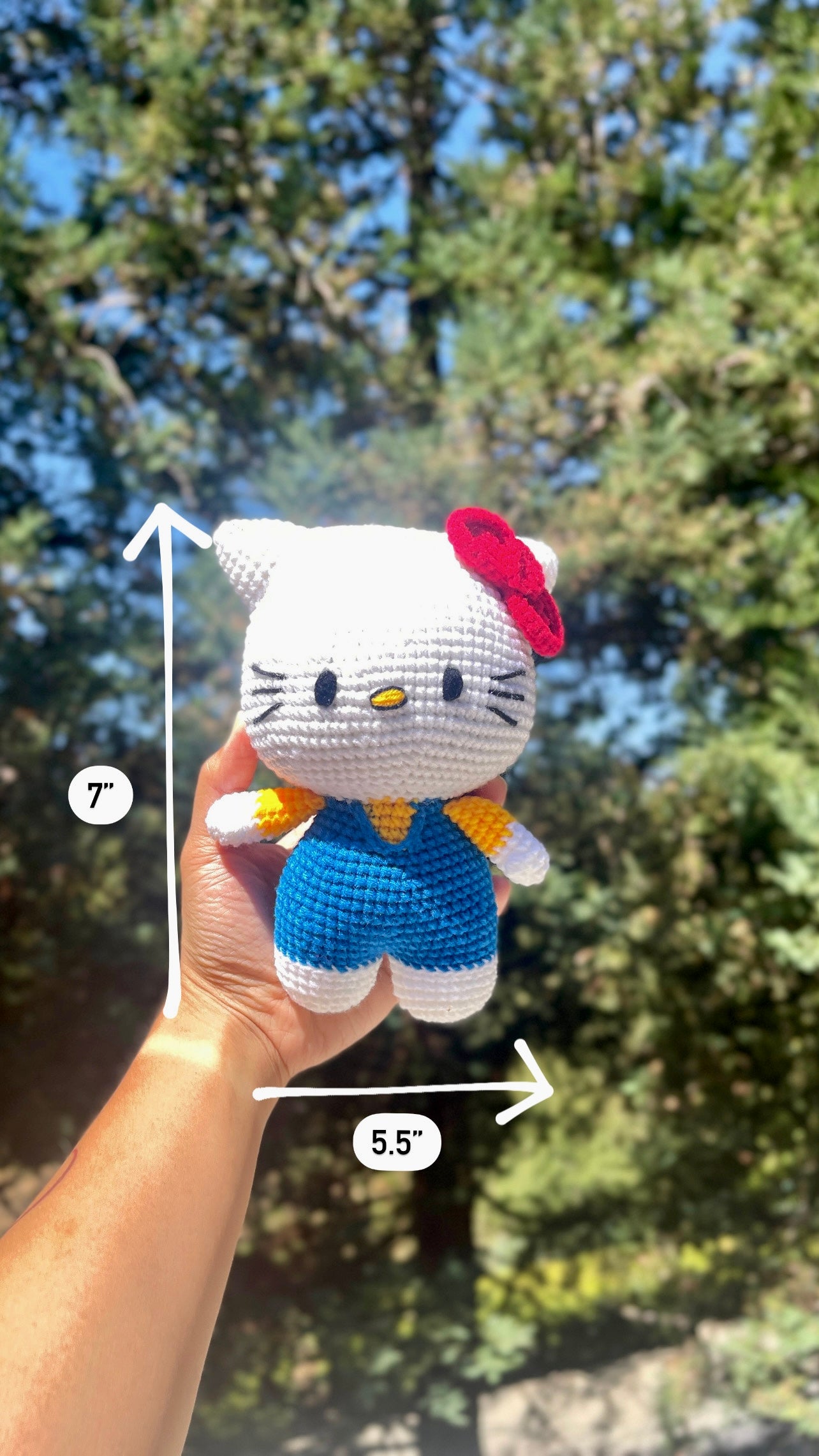 Big Hello Kitty Crochet Doll