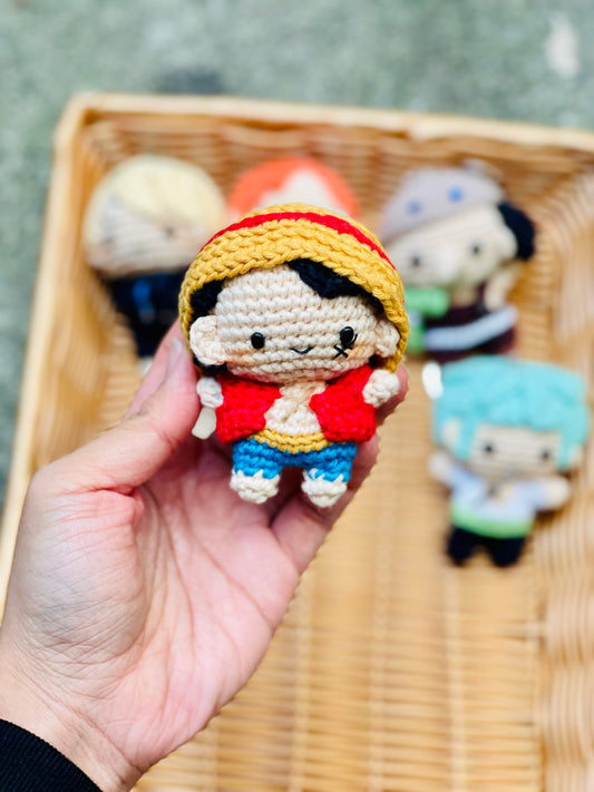Small One Piece Collection Crochet Keychain
