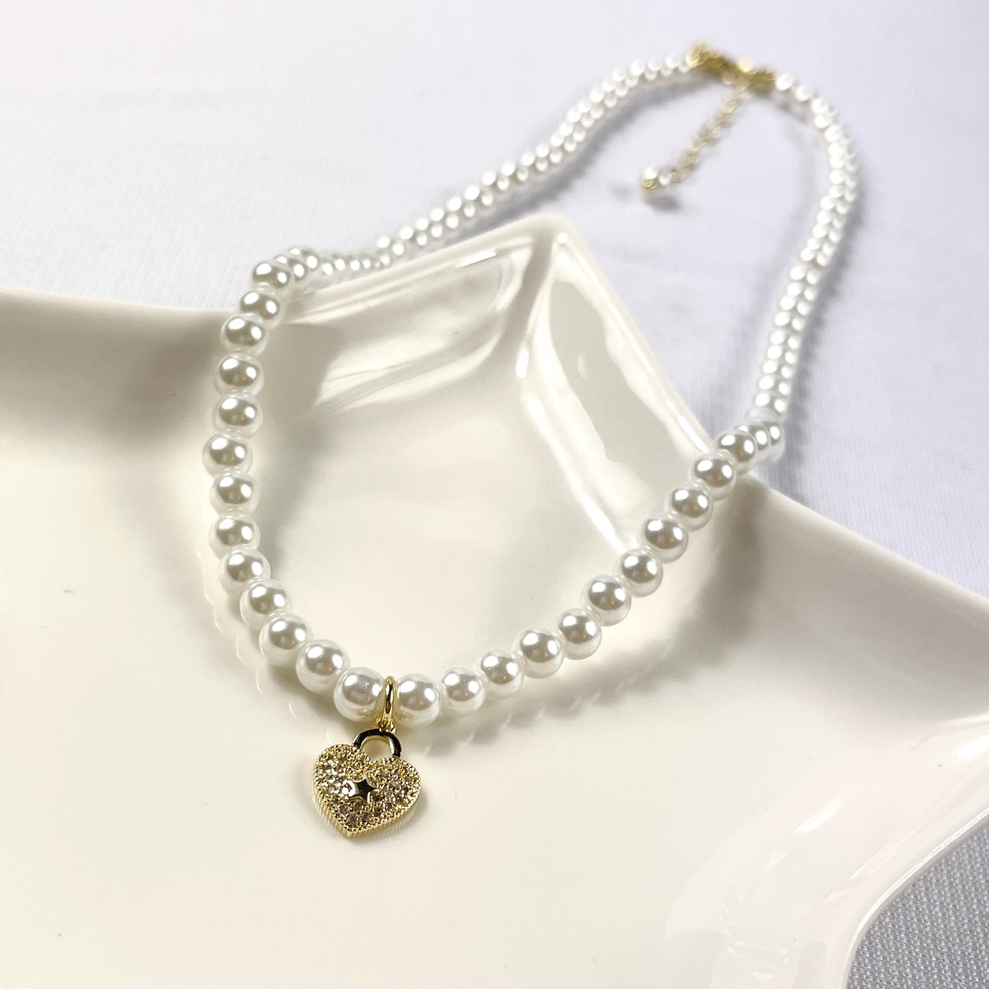 Pearl Bead with Cute Charm Necklace