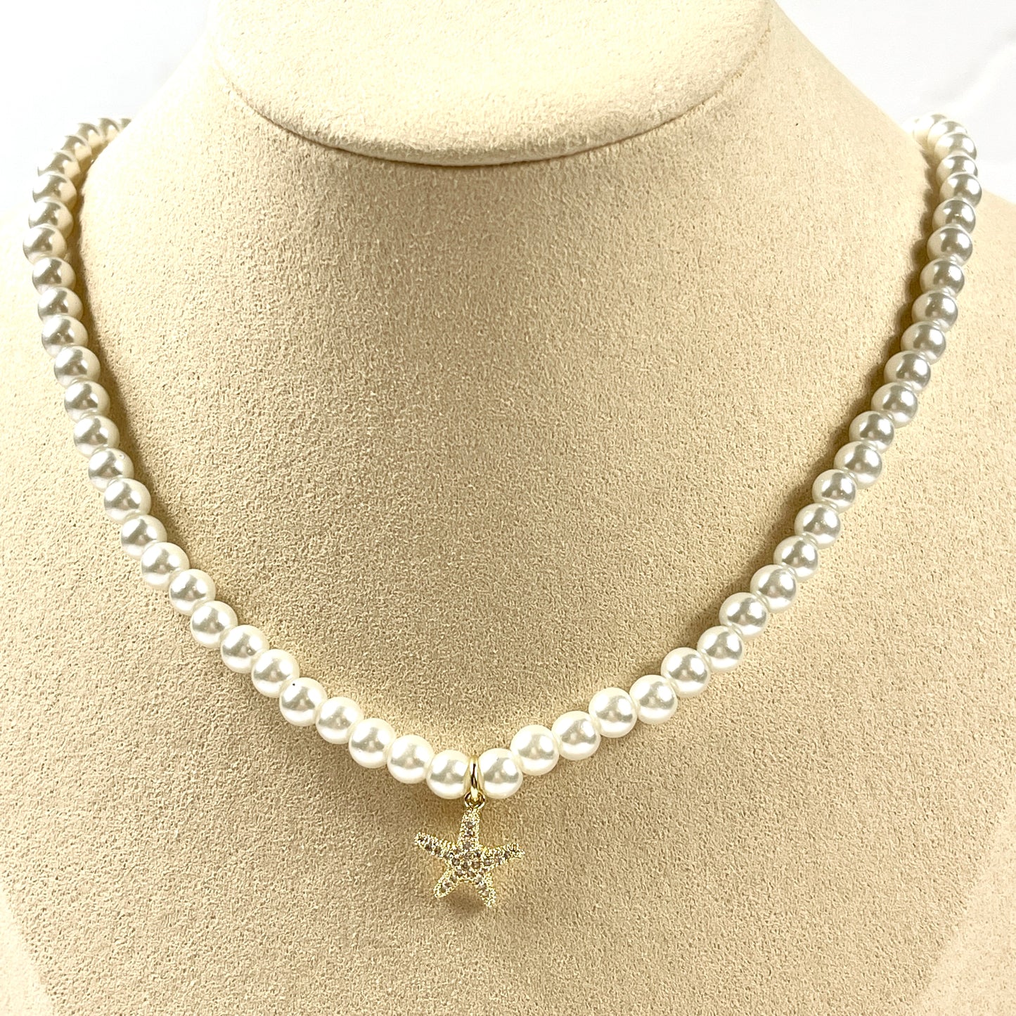 Pearl Bead with Cute Charm Necklace