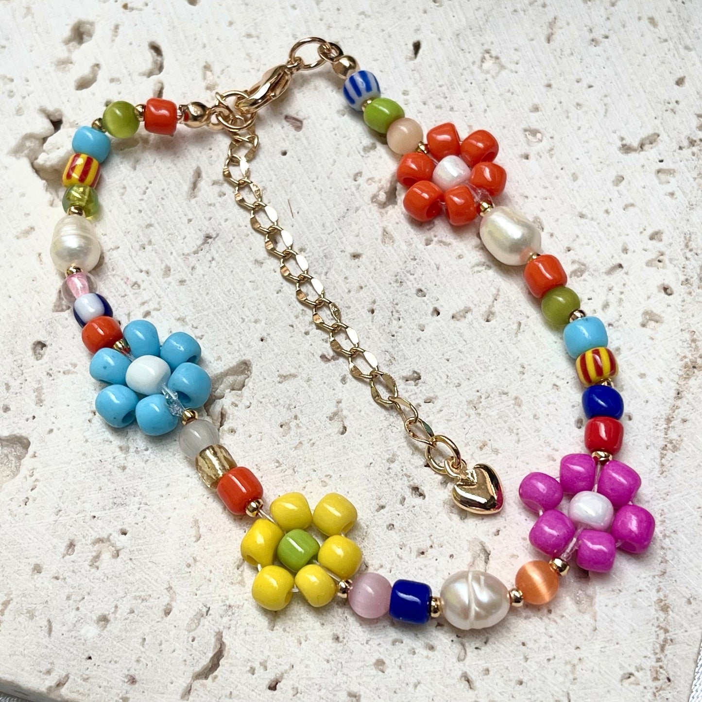 Colorful Flower Bracelet