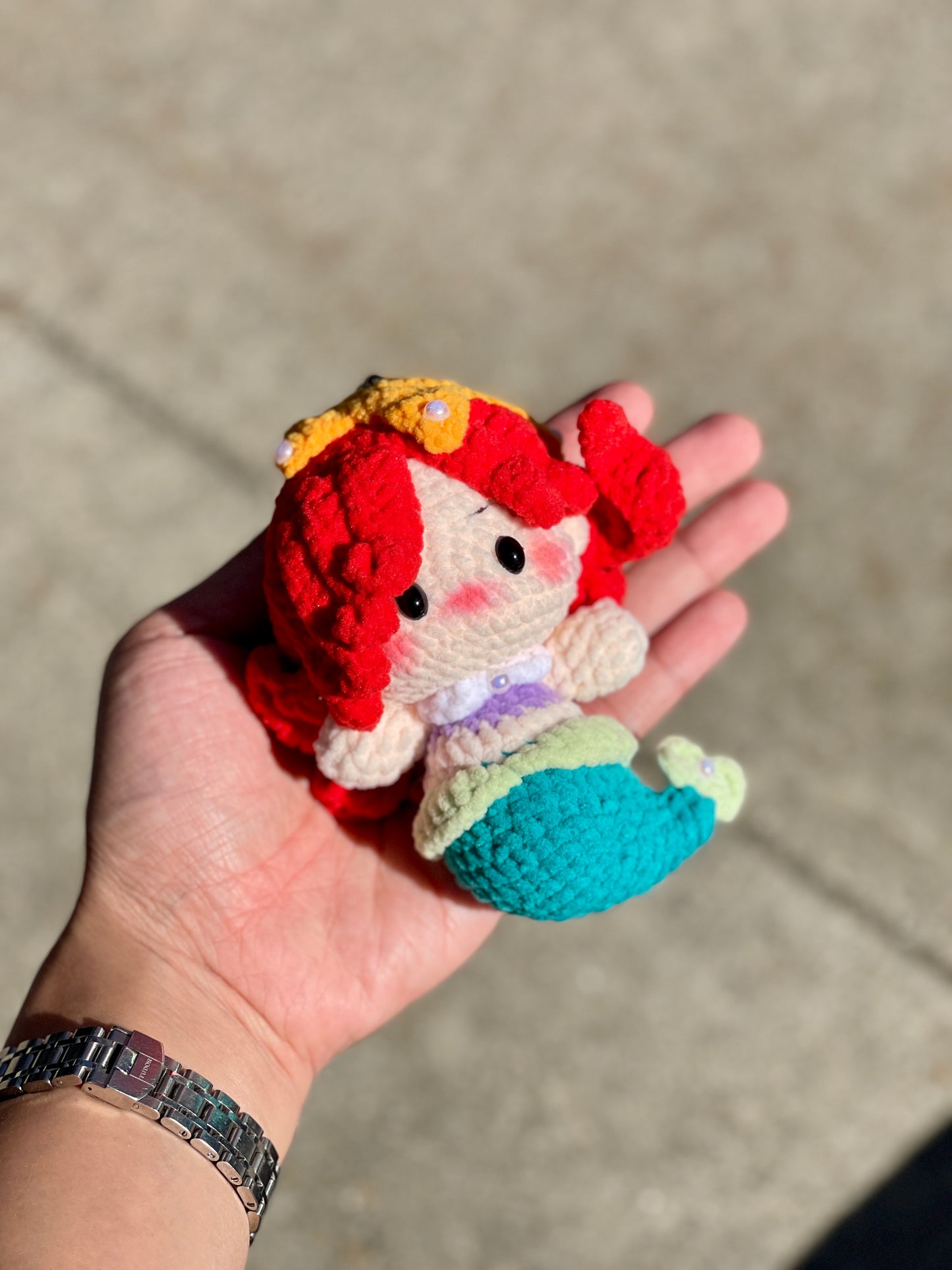 Mermaid Soft Yarn Crochet Keychain