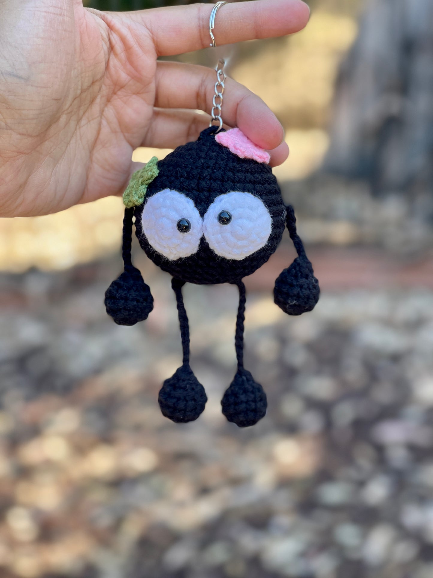 Soot Sprite Crochet Keychain