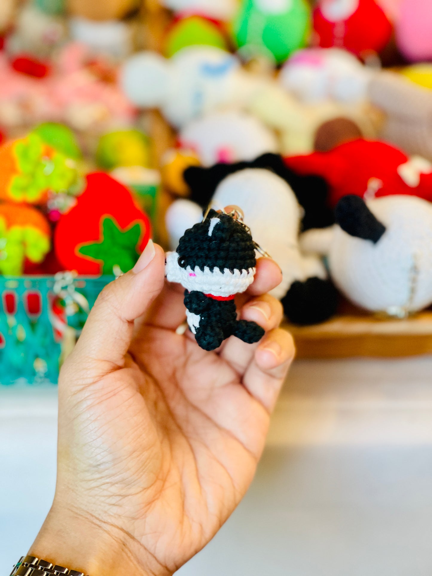 Shiba Inu Dog Crochet Keychain