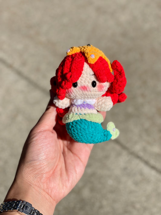Mermaid Soft Yarn Crochet Keychain
