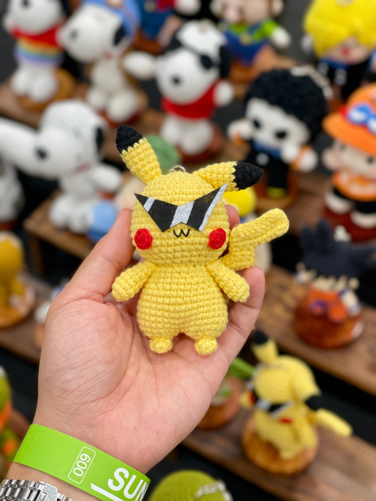 Cool Pikachu Crochet Keychain