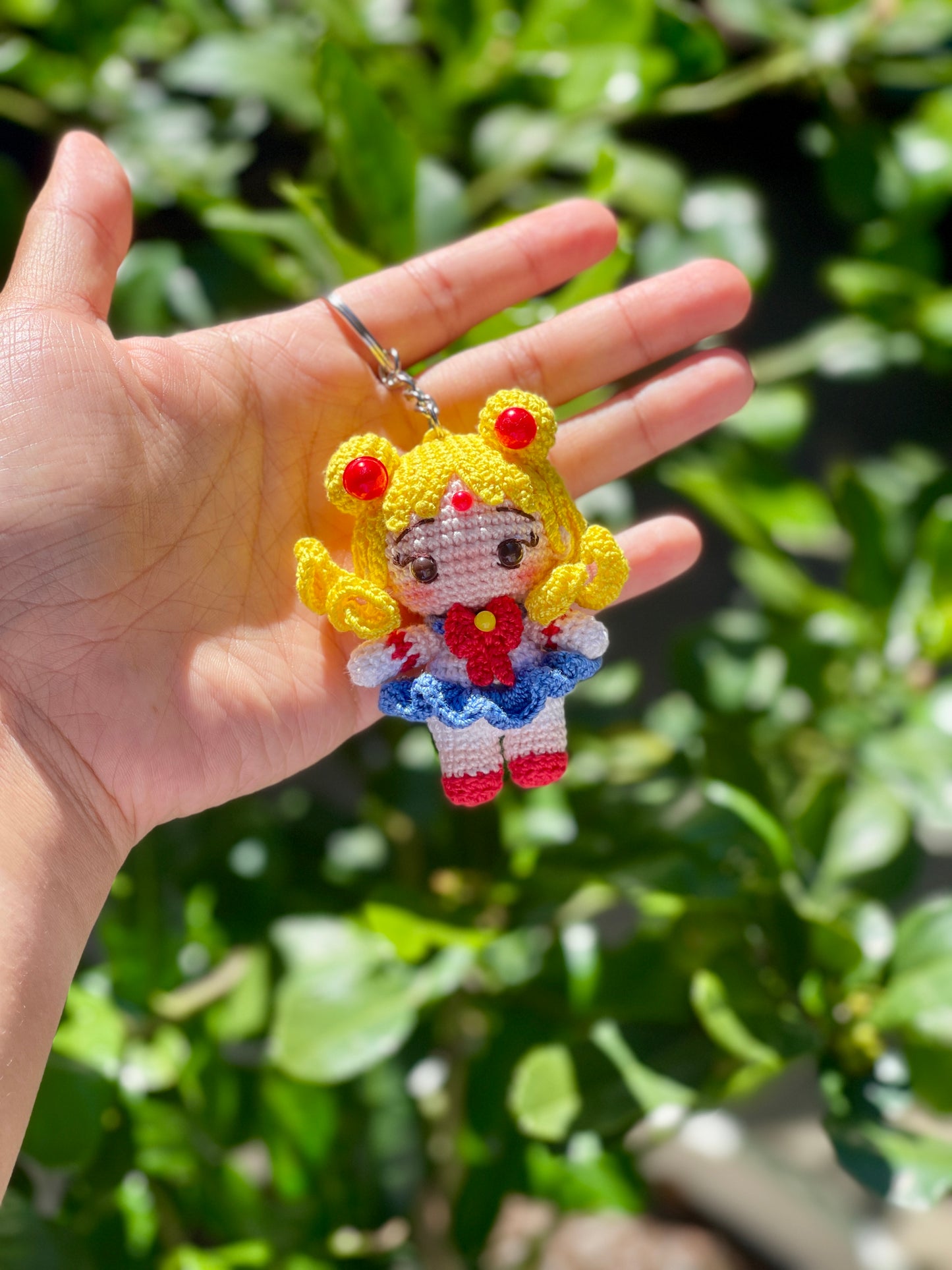 Sailor Moon DMC Tread Crochet Keychain