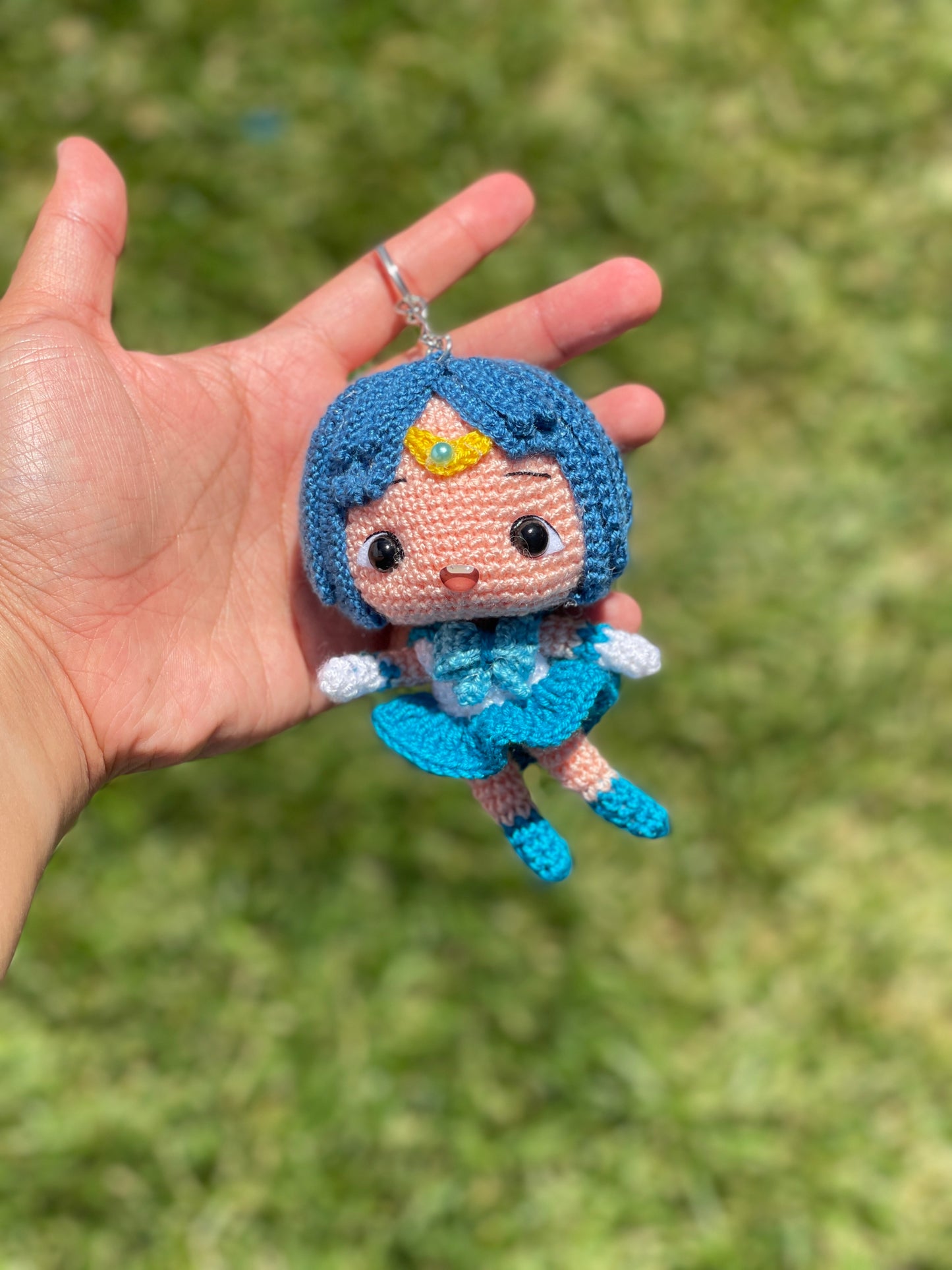Magical Warrior Crochet Keychain