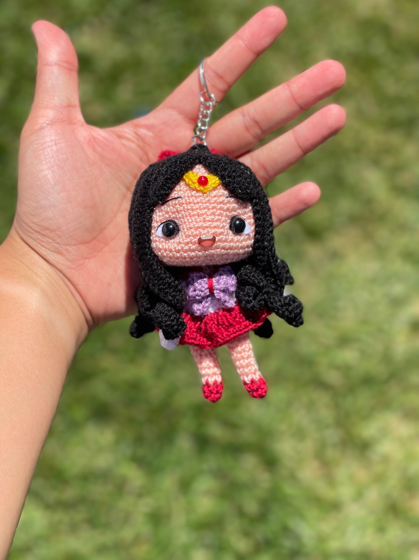 Magical Warrior Crochet Keychain