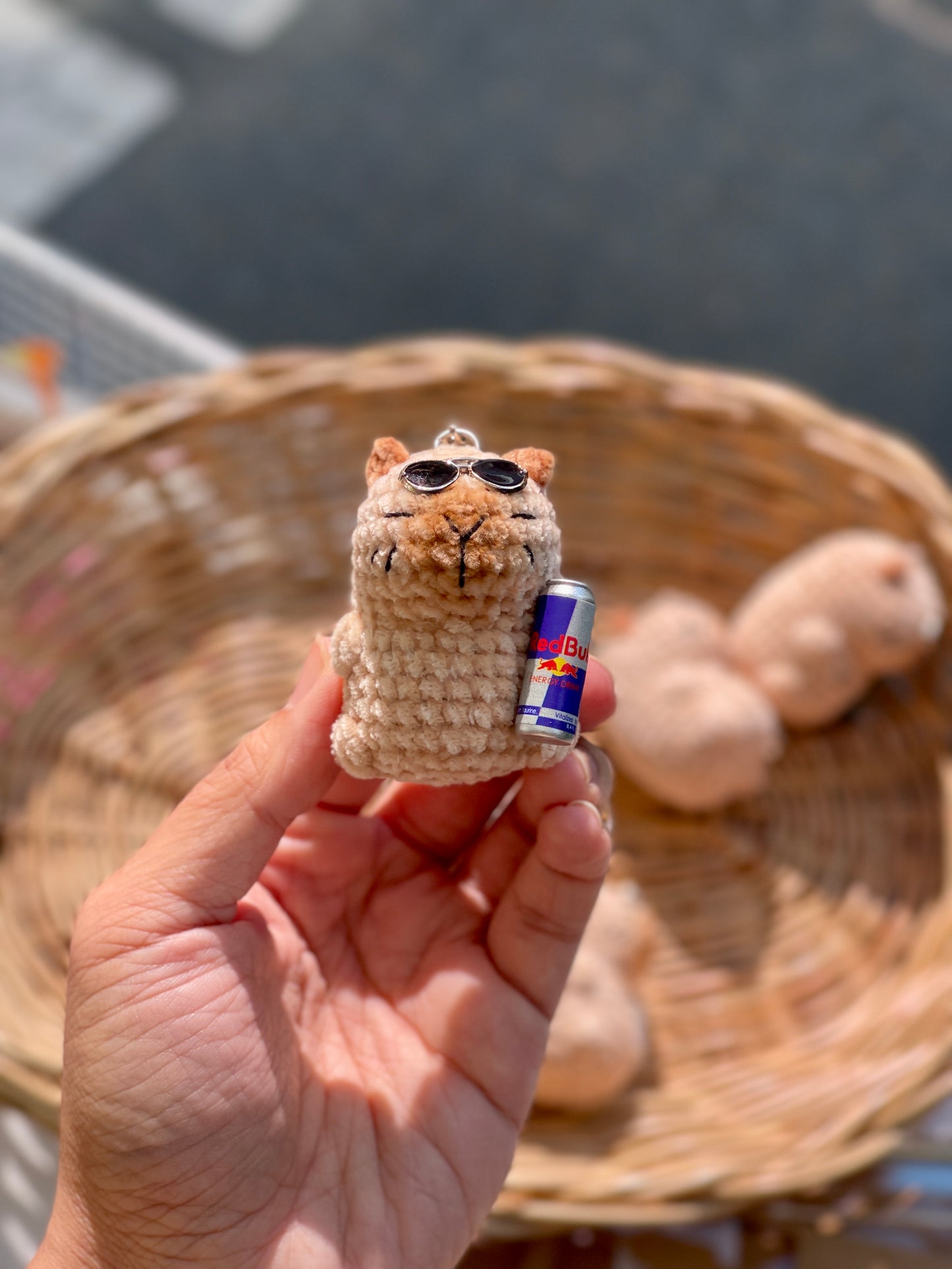Cool Capybara Crochet Keychain