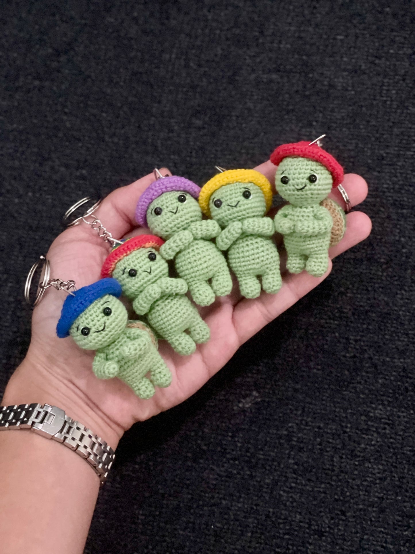 Adorable Adventure Turtle Crochet Keychain