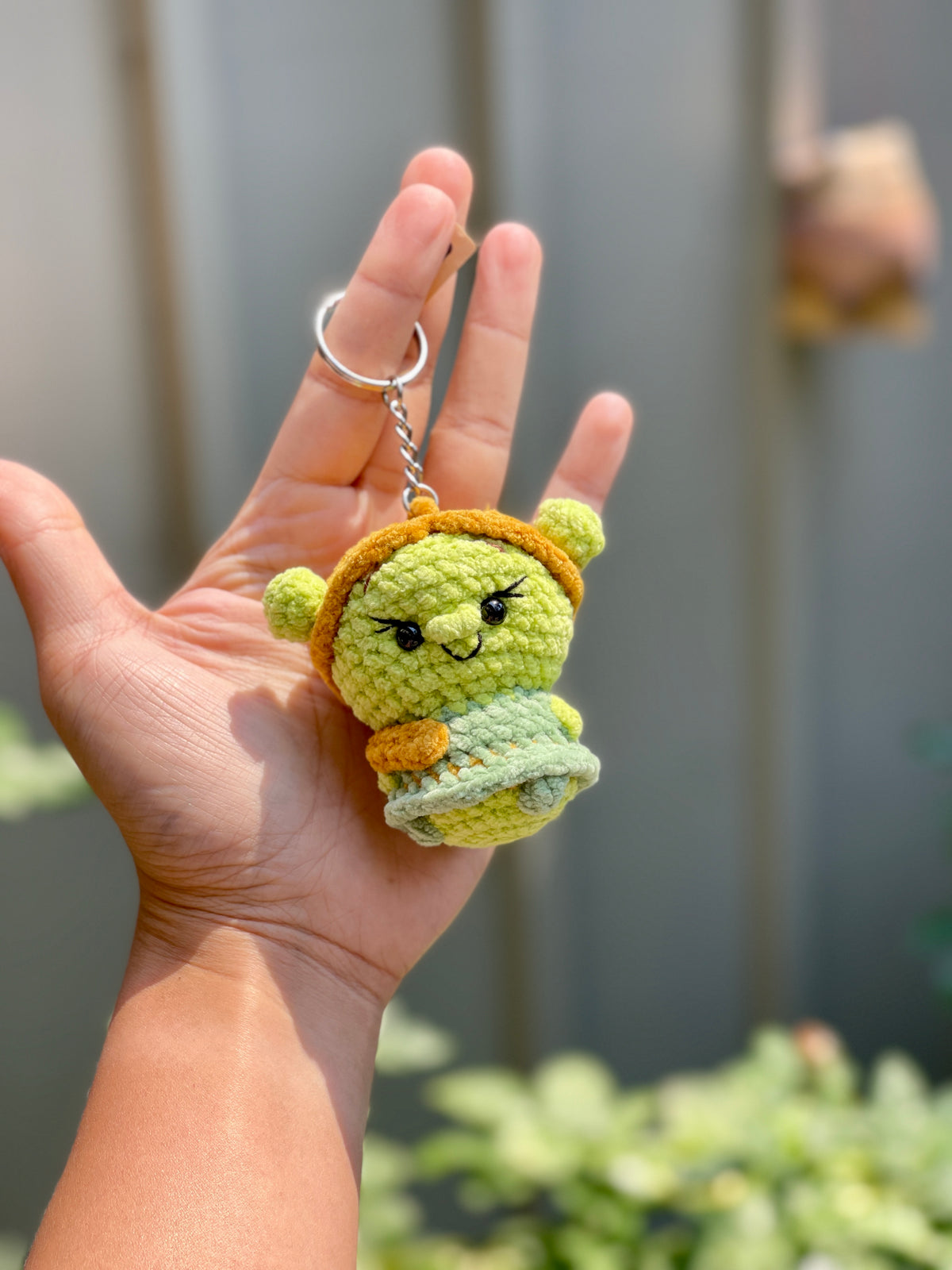 Chibi Shrek Crochet Keychain