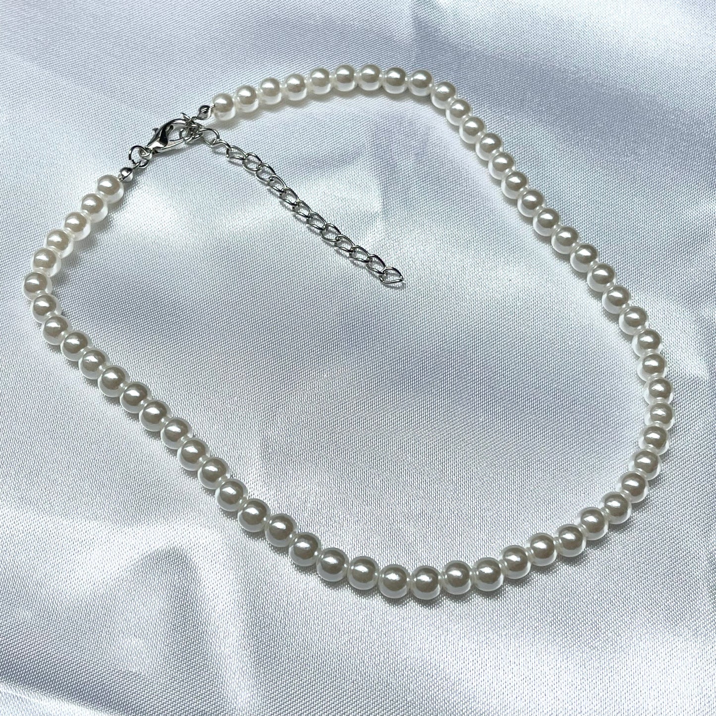 6 mm Plastic Pearl Bead Choker Necklace