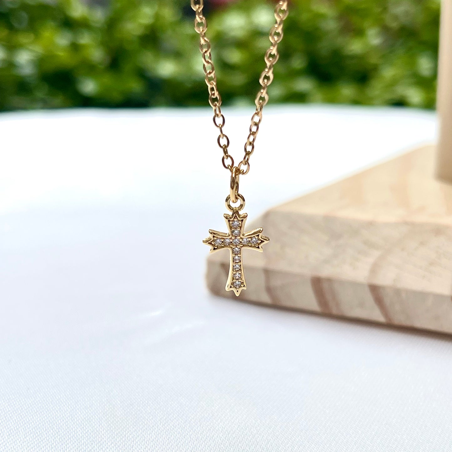 Small Cross Pendant Necklace