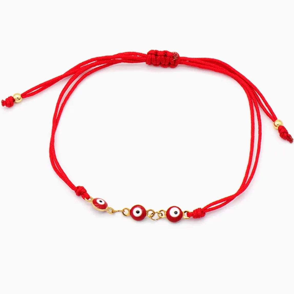 4mm round evil eye cotton bracelet