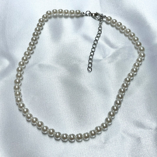 6 mm Plastic Pearl Bead Choker Necklace