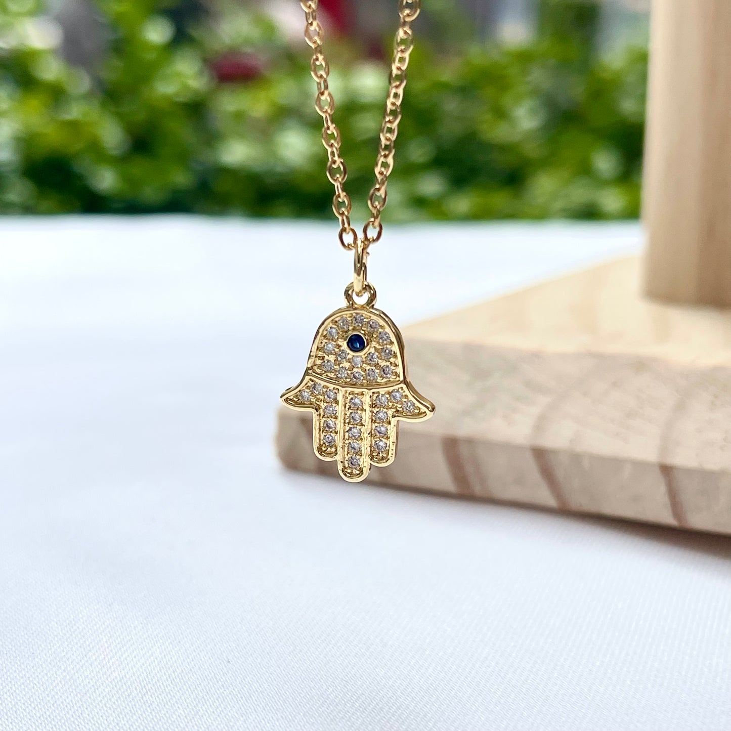 Hamsa Evil Eye Necklace