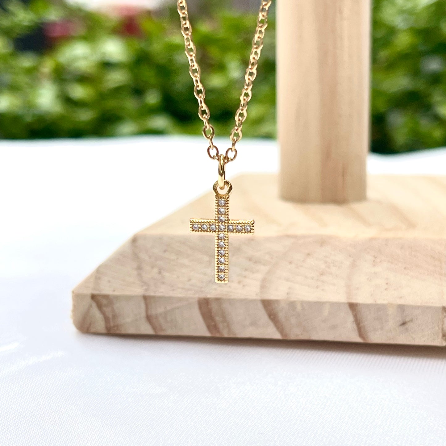 Small Cross Pendant Necklace