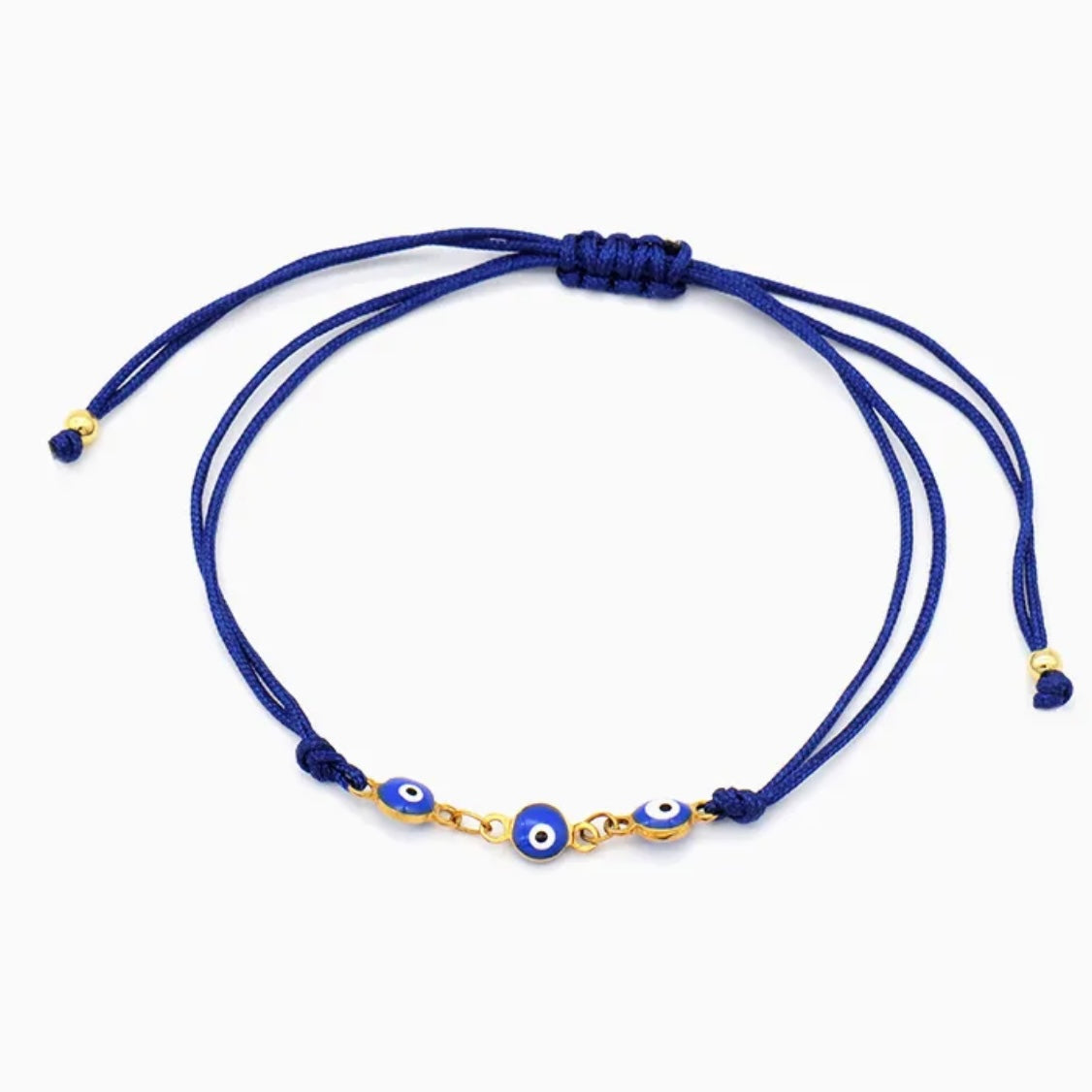 4mm round evil eye cotton bracelet