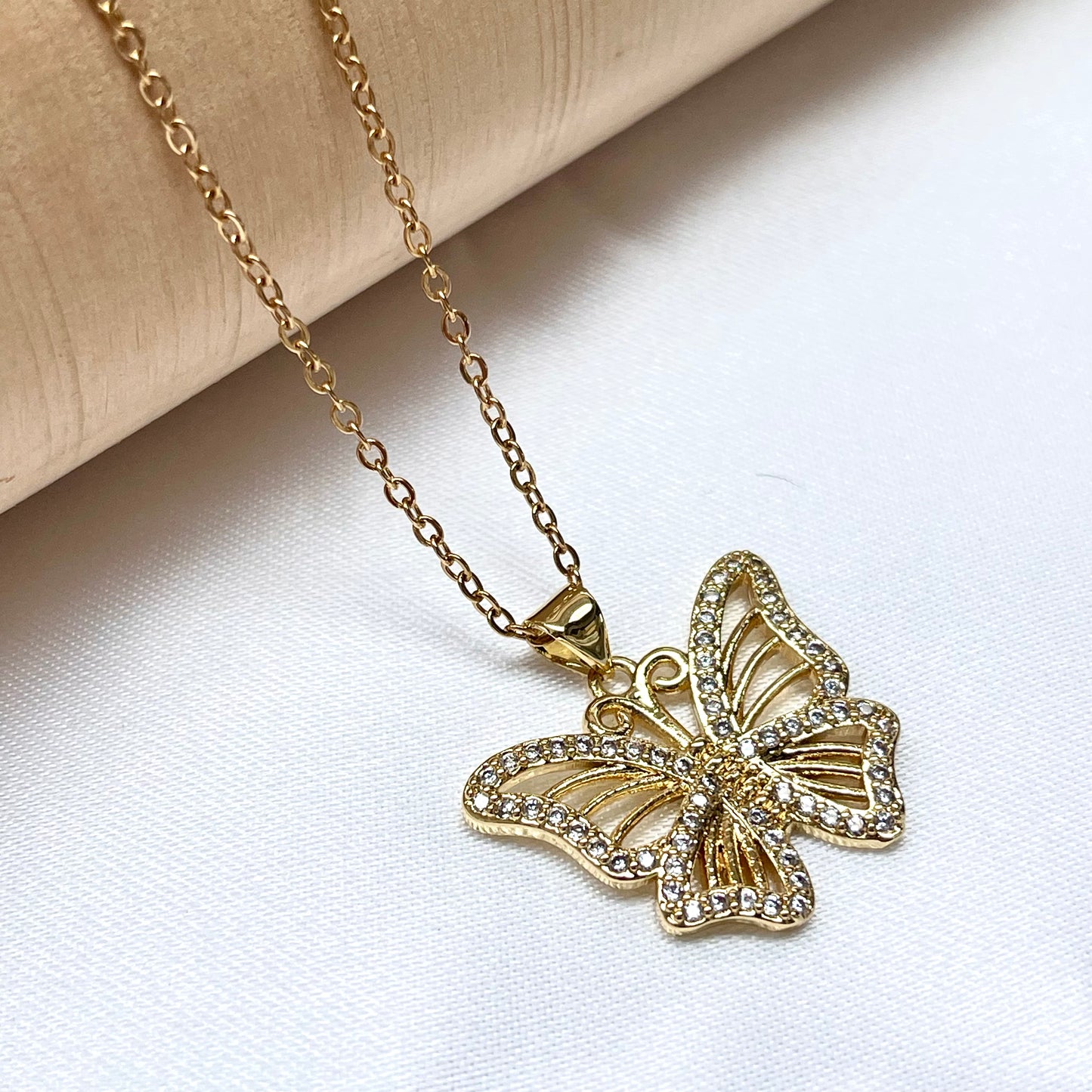 Big Butterfly Pendant Necklace