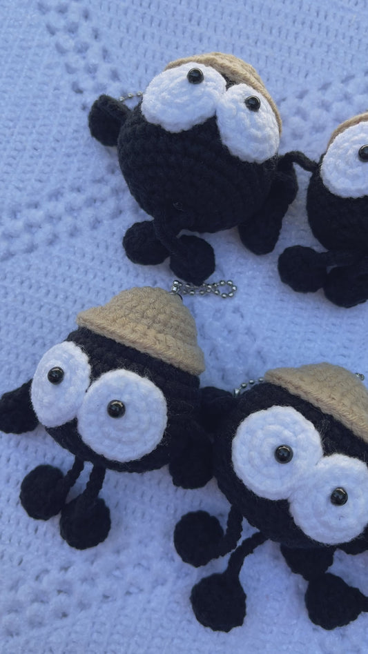 Soot Sprite Crochet Keychain