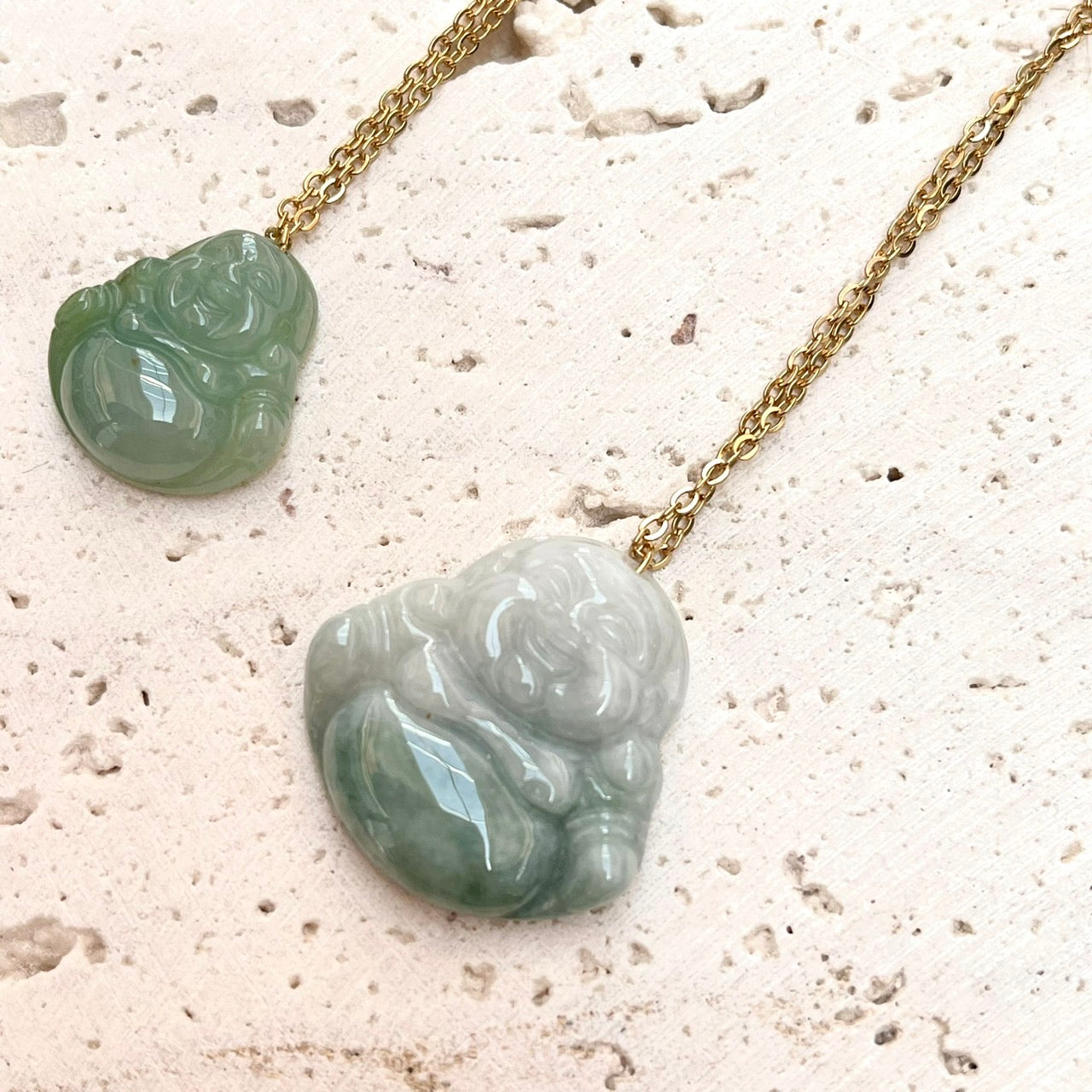 Laughing Buddha Jade Necklace