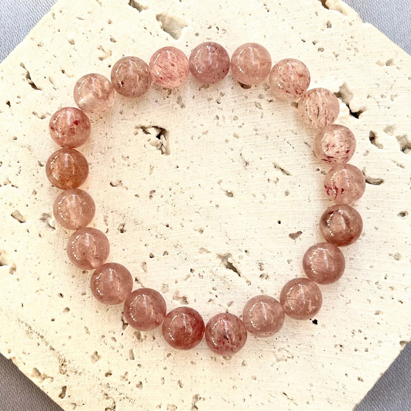 Strawberry Quartz 8 mm Stretch Bracelet